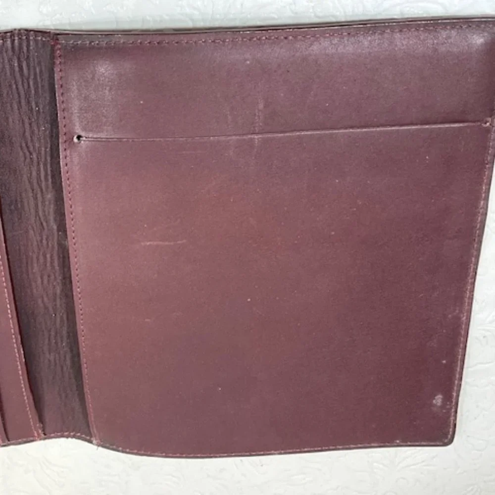 Warden-Brooks, Ltd Leather Burgundy Note Pad Small Book Cover Binder 6.5
